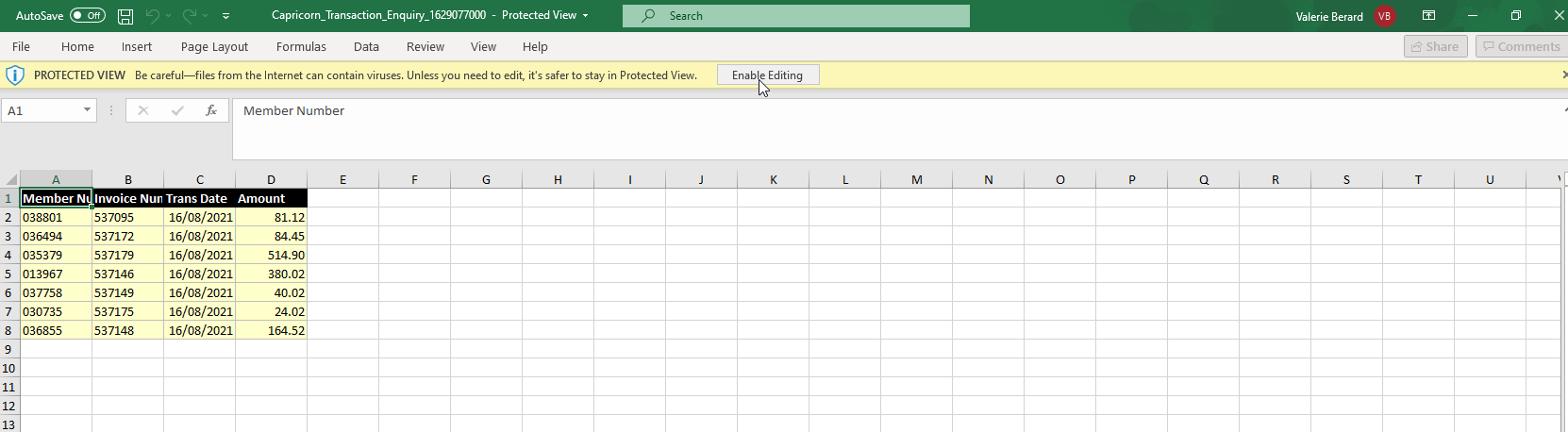 Application, table, ExcelDescription automatically generated