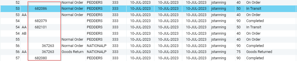 A table with numbers and numbersDescription automatically generated